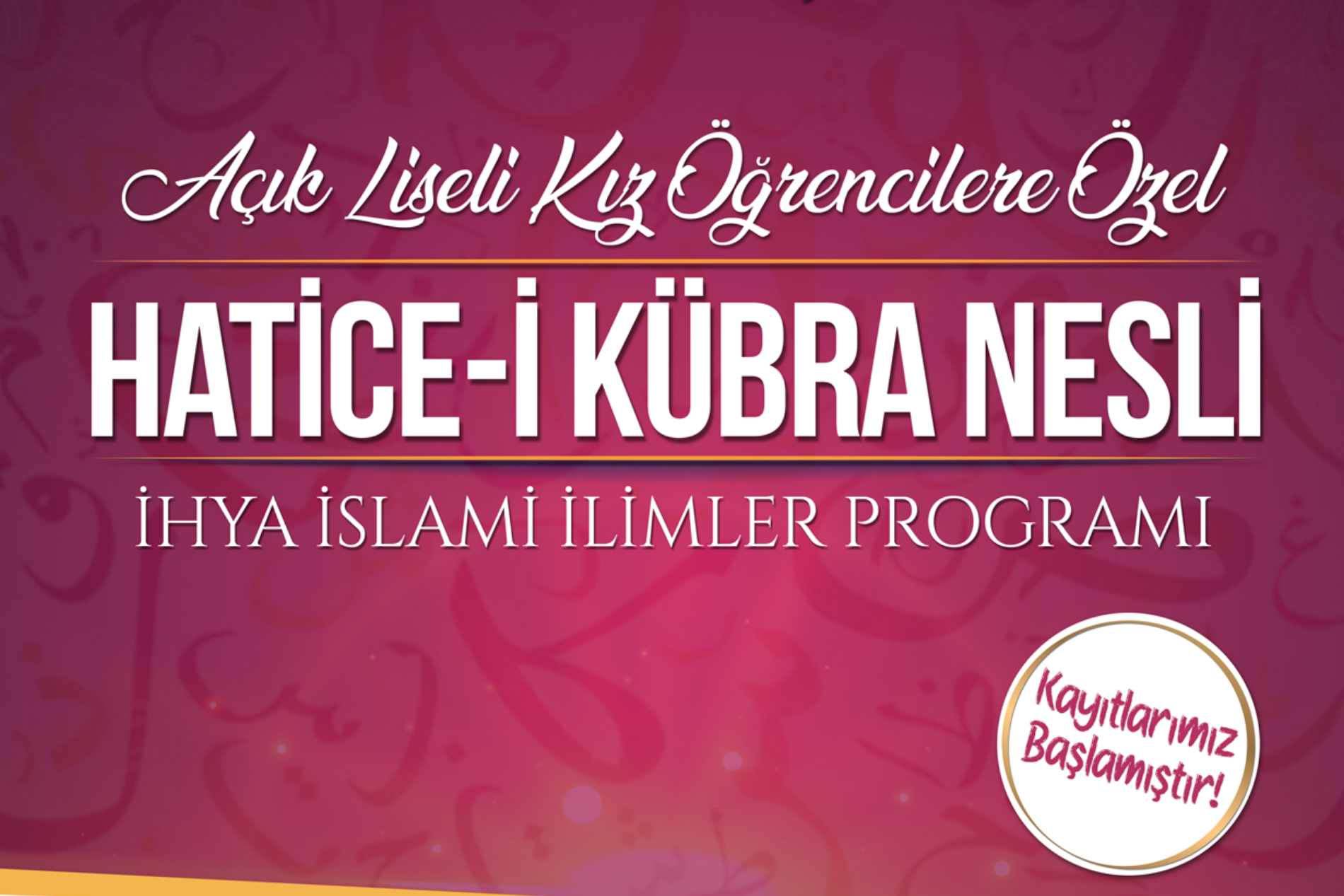 Hatice-i Kübra Nesli İhya İslamî İlimler Ve Arapça Programı